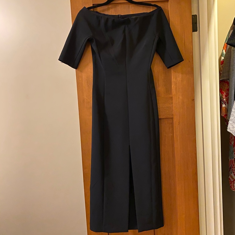 Zara Black Midi Sheath Dress - Sz XS
